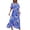 Blue dresses, variant on Wycnly Dresses for Women 2025 Summer Beach Fashion High Waist Loose Swing A Line Long Sundress Tie-Dye Print Short Sleeve V-Neck Maxi Formal Dresses for Women Hot Pink s