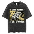 thumbnail image 3 of Camiseta The Horrors Never Ending Yet I Remain Silly, divertida camiseta lavada Retro de rana de estilo japonés, camisetas de gran tamaño para hombres, 3 of 5
