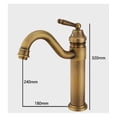 thumbnail image 7 of New Deck Bathroom Basin Sink Mixer Tap Polished Antique Bronze Basin Faucet Bathroom Faucet Sink Tap ,360° Swivel Spout, 7 of 7