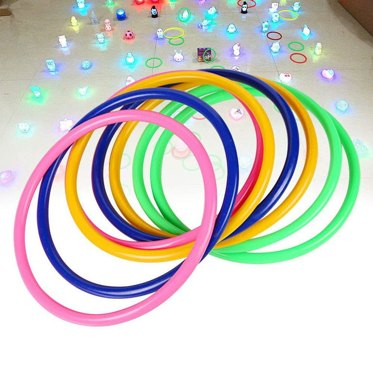 OBTANIM 12 Pcs Plastic Ring Toss Game for Kids and Outdoor Toss Rings for  Speed and Agility Practice Games, Random Colors (4.7 inch) 