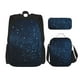 thumbnail image 1 of Easygdp Blue Glitter Retro Mochila para Niños y Niñas con Set de Caja de Almuerzo y Estuche para Lápices 3 en 1, Mochila Escolar Estampada para Adolescentes, 1 of 7