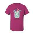 thumbnail image 2 of Wild Bobby, Y'all Is Not Word It's A Word Southern Artsy Jar with Flowers Pop Culture Men's Graphic T-Shirt, Fuschia, 5XL, 2 of 3
