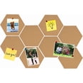 thumbnail image 1 of Hexagon Felt Cork Board Tiles Self Adhesive DIY Bulletin Board Pin Board for Office School Home Wall Decor Stickers Memos Photos Display (Camel & ), 1 of 7