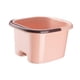thumbnail image 2 of Bañera de hidromasaje para pies, cuenco para pedicura, masajeador de pies doméstico con mango para remojo rosa, 2 of 9