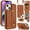 Brown, variant on for iPhone 14 Case with Card Holder Crossbody Lanyard Strap Leather Wallet Case with Magnetic Clasp Kickstand Heavy Duty Protective Back Flip Phone Cover for Women,Black