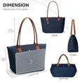 thumbnail image 4 of CNV Tote Bag for Women Nylon Top-Handle Purse,Shoulder Hobo handBag with Zipper Leisure Foldable Weekend, 4 of 14