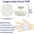 thumbnail image 4 of Storage Body Powder Container, Large 3.5" Fluffy Body After-bath Powder Case, Body Villus Powder Puff Box, Makeup Cosmetic Talcum Powder Container with Hand Holder (Green/White /Pink), 4 of 6