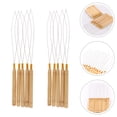 thumbnail image 4 of 10pcs Wooden Handle Loop Crochet Micro Ring Loop Threader Hair Extension Tools, 4 of 6
