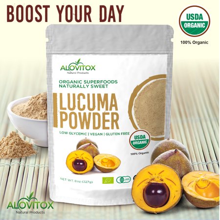 Alovitox Lucuma Powder, Certified 100% Organic, Low Sugar Natural Sweetener, Pure, Raw, Vegan, and Gluten Free Superfood, Great on Ice Cream, Adds Delicious Flavor to Any Dish, 8oz (Best So Delicious Ice Cream Flavor)