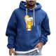 thumbnail image 2 of Sudadera con capucha para hombre, estilo casual, con cuello redondo, estampado, manga larga, blusa de poliéster, 2 of 5