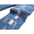 thumbnail image 5 of KIDSCOOL SPACE Girls Washed Distressed Denim Ripped Cotton Jean Overalls,11-12 Years, 5 of 5