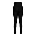 thumbnail image 6 of Lovskoo Leggings for Women Quick Drying Solid Color Summer High Waist and Tight Fitness Pocket Yoga Pants Black, 6 of 7