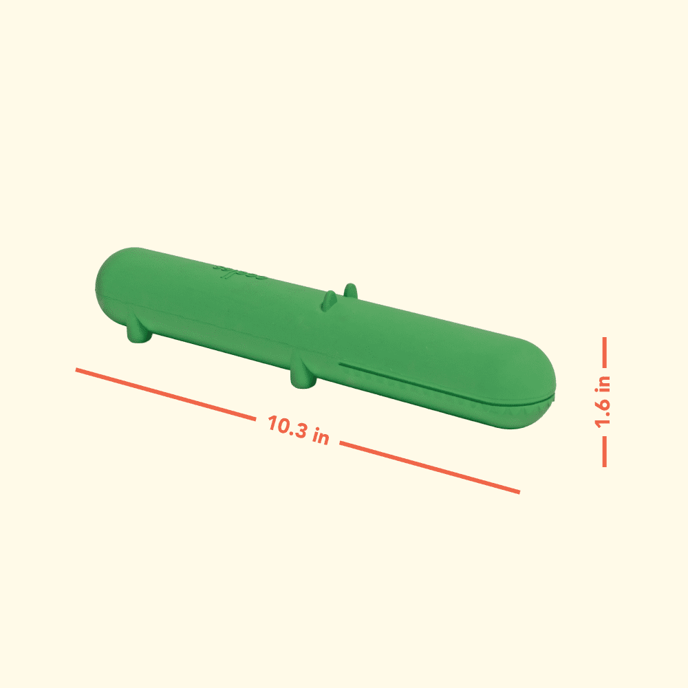 Oodles Durable Rubber Green Animal Fetch Dog Toy, O/S