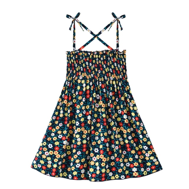 Vestido Para Niñas Ropa Para Bebés Ropa De Verano Para Niños Pequeños Vestido Sin Mangas Con Tirantes Estampado Gráfico Ropa Para Niños Multicolor Odeerbi LM103-1894
