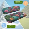thumbnail image 6 of POLERO Tropical Golf Cart Seat Covers for Club Car Precedent Ordinary Seats, Plumeria Floral Leaves Print Breathable Front and Back Seat Cushion Cover for Golf Cart, Easy to Install, 6 of 8