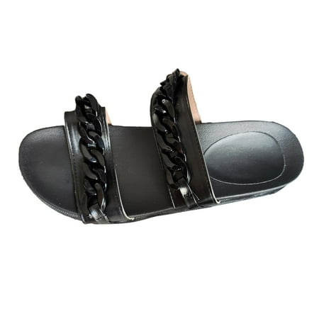 

Cathalem Women Shoes Slippers New Summer Wear Casual Slippers FASHION Shoes Black 38