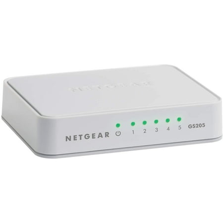 NETGEAR - 5-Port 10/100/1000 Mbps Gigabit Unmanaged Switch - White