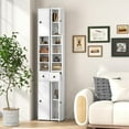 thumbnail image 2 of 71" Tall Narrow Bathroom Storage Cabinet, Modern Skinny Toilet Paper Storage Organizer w/1 Drawer, 2 Doors & 5 Adjustable Shelves, Slim Tower Floor Cabinets for Small Spaces, 2 of 8