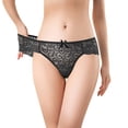 thumbnail image 1 of Gibobby Ropa Interior Elástica para Mujer Ropa interior Cómodo Hueco Encaje Volantes mujer Cintura sexy Bragas mujer （Negro， M), 1 of 5