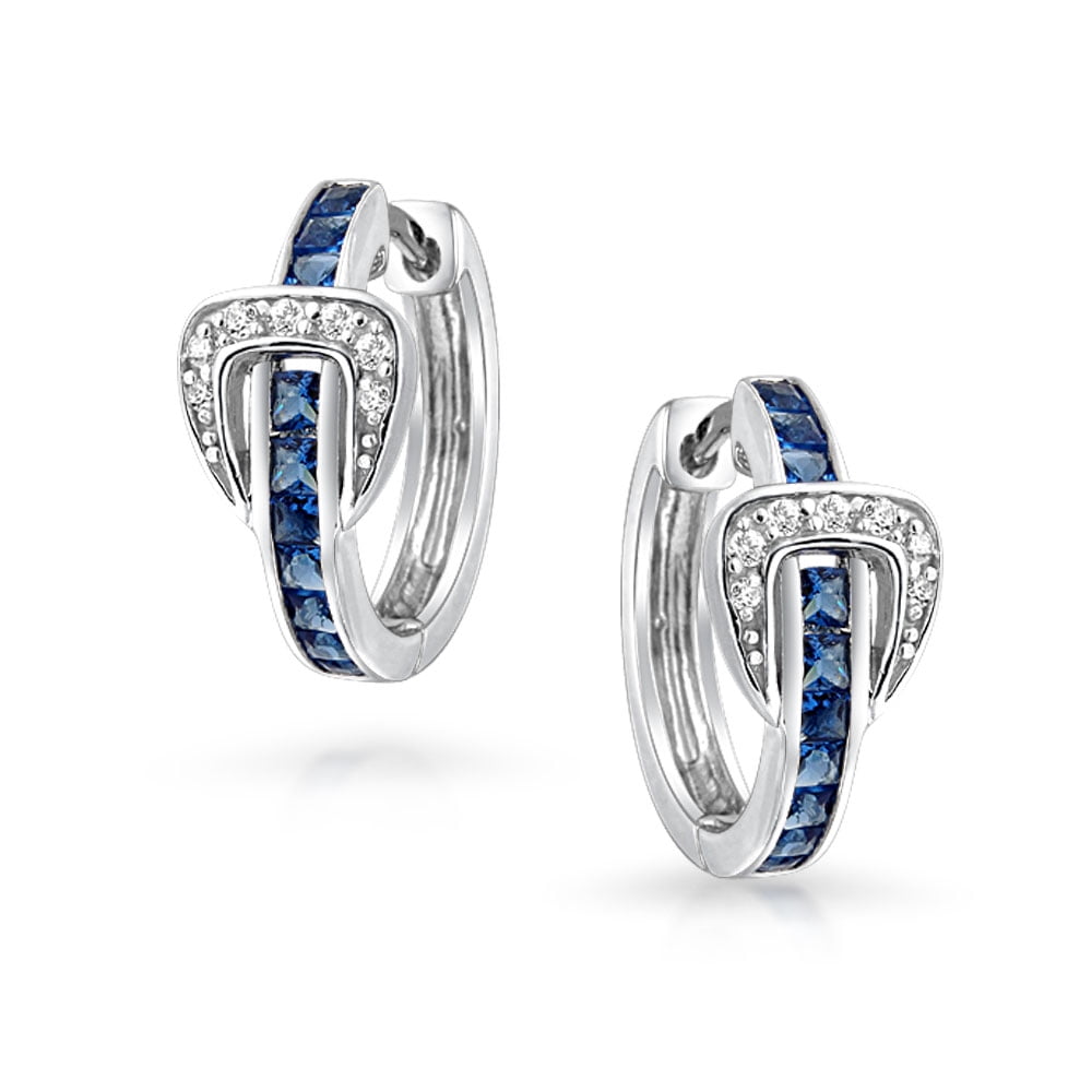 7//16 inch wide Sterling Silver Cubic Zirconia Micro Pave Fairy Stud Earrings
