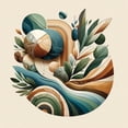 thumbnail image 6 of Ambesonne Monstera Duvet Cover Set, Sage Love Boho Mid Century, Calking, Teal Amber Olive Green, 6 of 6