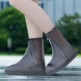 thumbnail image 3 of TNOBHG Zippered Shoe Protectors Waterproof Shoe Covers with Full-length Zipper Slip Resistant Galoshes for Outdoor Activities Reusable Foldable Men Women, 3 of 8