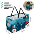thumbnail image 2 of Snowman Large Capacity Reusable Foldable Oxford Cloth Toy Basket - Beach Bag, Shopping Bags, Laundry Basket, 2 of 7