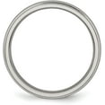 thumbnail image 3 of Chisel Titanium Polished 4.2mm Grooved and Beaded Edge Band - Ring Size 11.0, 3 of 8