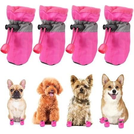 Dog Shoes for Small Dogs  Anti-Slip Dog Booties and Paw Protectors  Dog Snow Boots for Small Medium Dogs