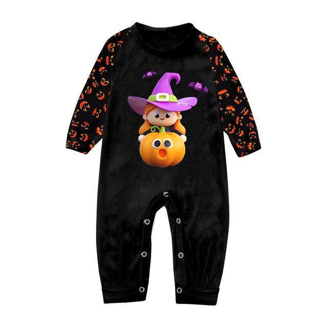 Family Matching Halloween Pajamas Set, Halloween Print PJs Sets 2 Pieces Loungewear Sleepwear Family Pajamas Matching Pjs