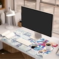 thumbnail image 6 of Gray Desk Mat for Desktop Cool Gaming Mouse Pad, Computer Mat for Keyboard and Mouse, Office Desk Mat, Waterproof Non-Slip Gaming Mouse Pad for Men Boys, 31.5"x11.8", 6 of 14