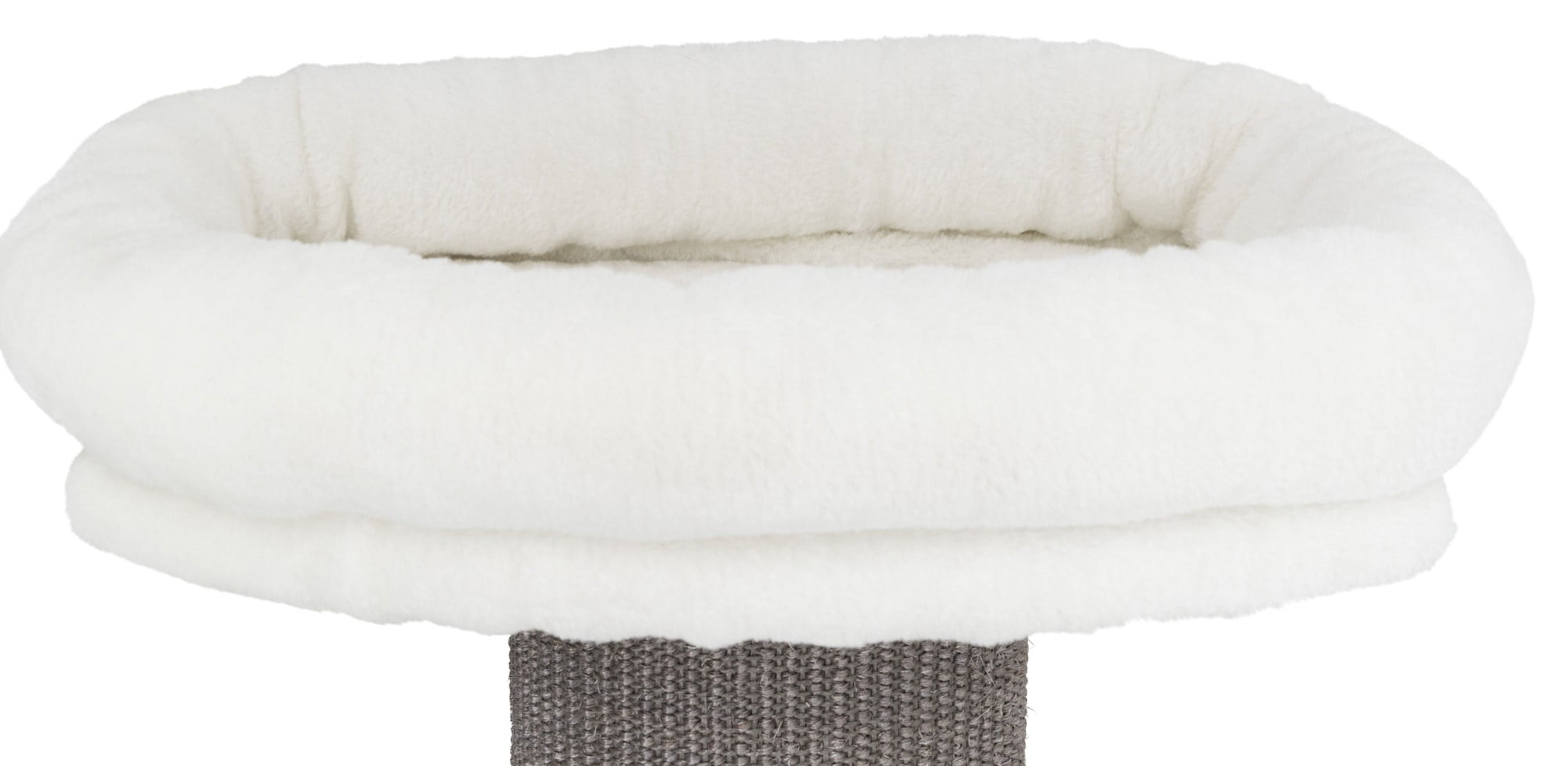 TRIXIE Acadia Plush & Sisal 3-Level 63" Cat Tree, Scratching Posts, Wall Brackets, Gray