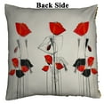 thumbnail image 2 of EREHome Poppy Flowers Reversible Mermaid Sequin Pillow Case 18x18 inches, 2 of 3