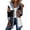 Brick Red, variant on Unir Womens Cardigan Sweaters For Women Denim Lapel Patchwork Mixed‑Knit Button‑Down Mid‑Length Loose Sweater Blazer 1‑Pack S‑XXL Plus Size Friendly
