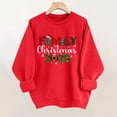 thumbnail image 6 of Merry Christmas Sweatshirts Womens Crewneck Christmas Printed Shirts Loose Long Sleeve Blouses Casual Xmas Sweatshirt Holiday Party Pullover Sweater Tops XL, 6 of 8