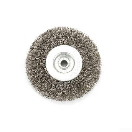 Arkzeo 3 Inch 6mm Arbor Stainless Steel Wire Wheel Brush For Bench Grinder Abrasive