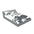 thumbnail image 2 of Ambesonne Animal Fitted Sheet & Pillow Sham Set, Panda in Zoo Chinese, Queen, Cadet Blue White, 2 of 2