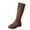 #2 Brown, variant on Taqqpue Women's Boots, Women's Fashion Casual Solid Color And Winter Style Round Toe Lace Up Low Heel Knee High Boots for Women
