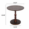 thumbnail image 5 of GDF Studio 23" Black Accent Round Table, Modern Side Table for Small Spaces, Sculptural Leg Nightstand, Walnut, 5 of 9