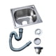 thumbnail image 1 of Fregadero de cocina utilitario de acero inoxidable de un solo seno, lavabo profundo con colador de desagüe y para lavar platos, adecuado para Estilo D, 1 of 8