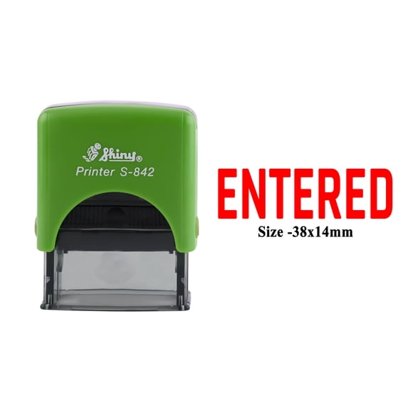 eloria-décor Entered Red Ink Self Inking Rubber Stamp Office & Commercial Use Office Stationary, DESIGN04