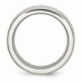 thumbnail image 2 of White Stainless Steel Ring Band Wedding Mesh Base with center 8mm, 2 of 6