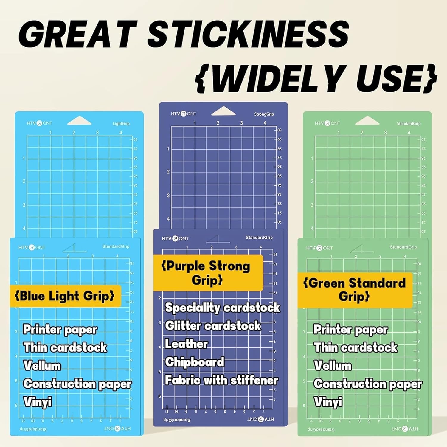 Cutting Mat Compatible with Cricut Joy/Joy 2, 6 Pack Cutting Mats (3 Pcs 4.5X12in & 3 Pcs 4.5X6.5in), Variety Adhesive Cutting Mats Replacement Accessories Compatible with Cricut Accessories