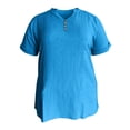 thumbnail image 4 of Womens Short Sleeve T Shirts Henley Neck Dressy Casual Womens Summer Tops Business Casual T Shirts, 4 of 4