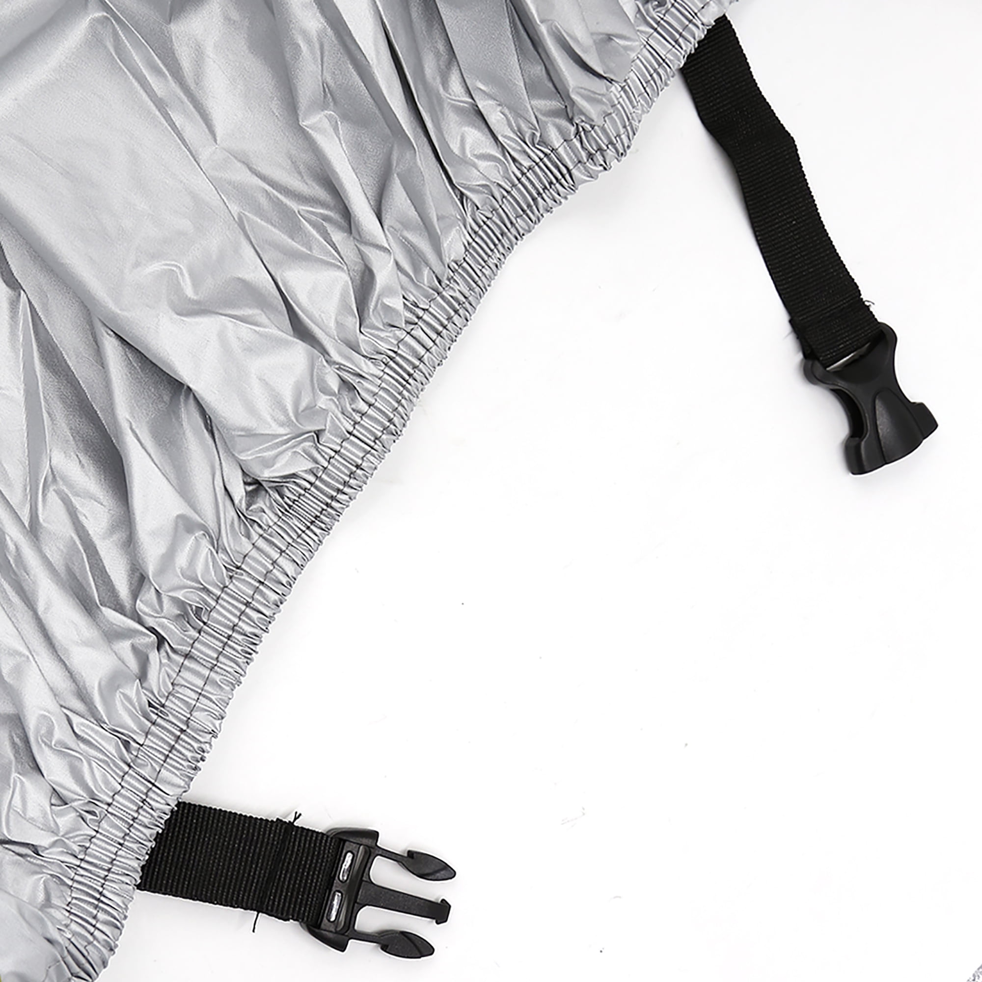 Unique Bargains 180T Motorcycle Cover Outdoor UV Rain Dust Proof Silver&Black XXL