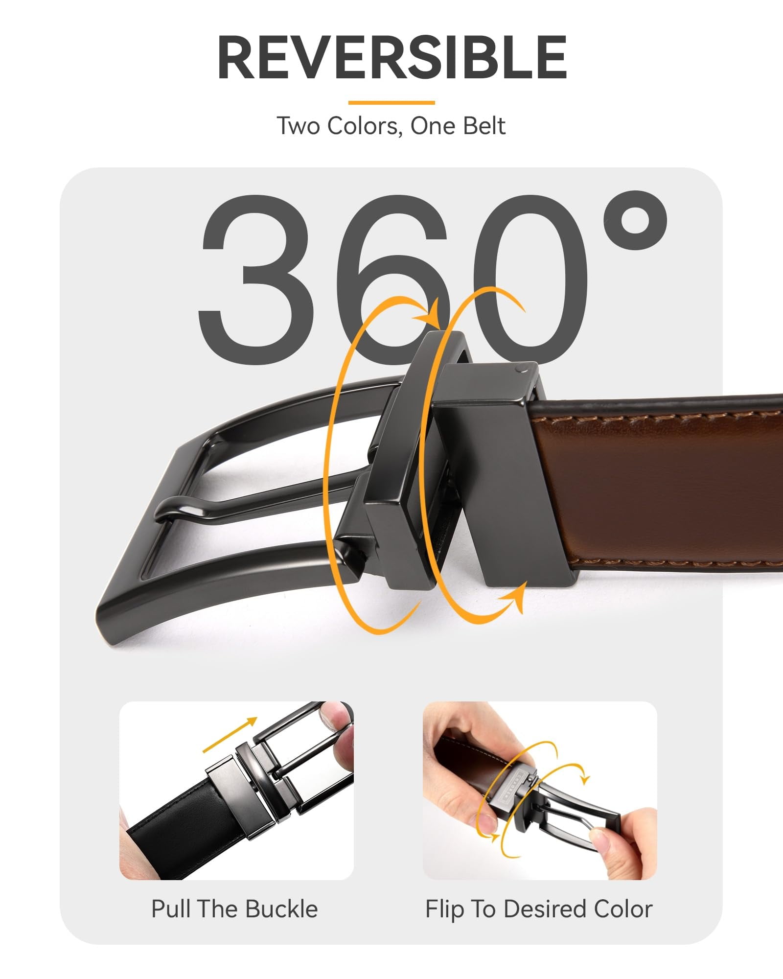 YOETEY Mens Belt 1 Pack - 1 3/8