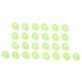 thumbnail image 2 of 1Bag Transparent Lawn Green Acrylic Beads Horizontal Hole Mixed Letters Flat Round with White Letter 7x4mm Hole: 1.5mm 100pcs/Bag, 2 of 8