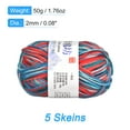 thumbnail image 2 of Unique Bargains Fil Mélange de Coton Bleu Rouge, Lot de 5 de 50 g, 2 of 8