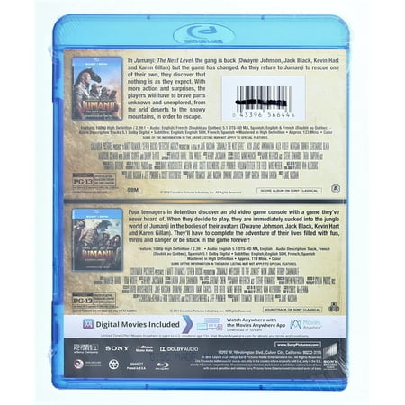 Jumanji: The Next Level / Jumanji: Welcome to the Jungle (Blu-ray + Digital Copy), Sony Pictures, Action & Adventure