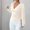 *White, variant on ClodeEU Women's V Neck Long Sleeve Blouses with Hand Sewn Pearls,Elegant Tops Glitter for Party Black,Womens Plus XXL